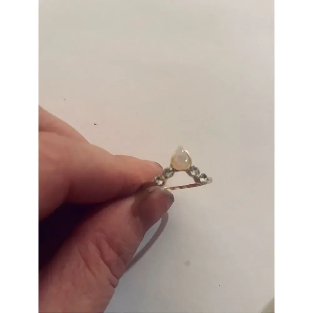 Gold white OPAL BOHO RING - Picture 5 of 5